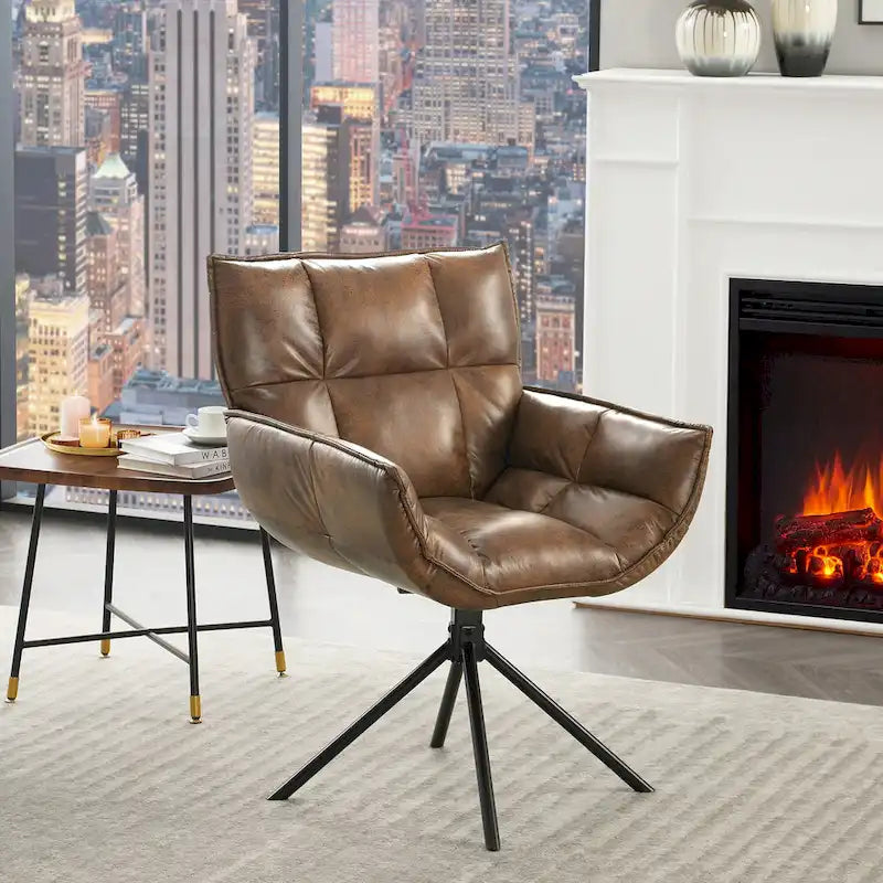Fauteuil pivotant de bureau en similicuir - Chaise de bureau moderne