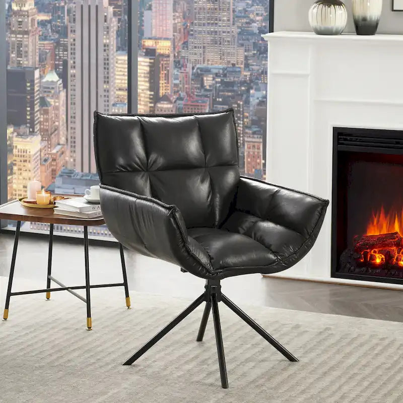 Fauteuil pivotant de bureau en similicuir - Chaise de bureau moderne
