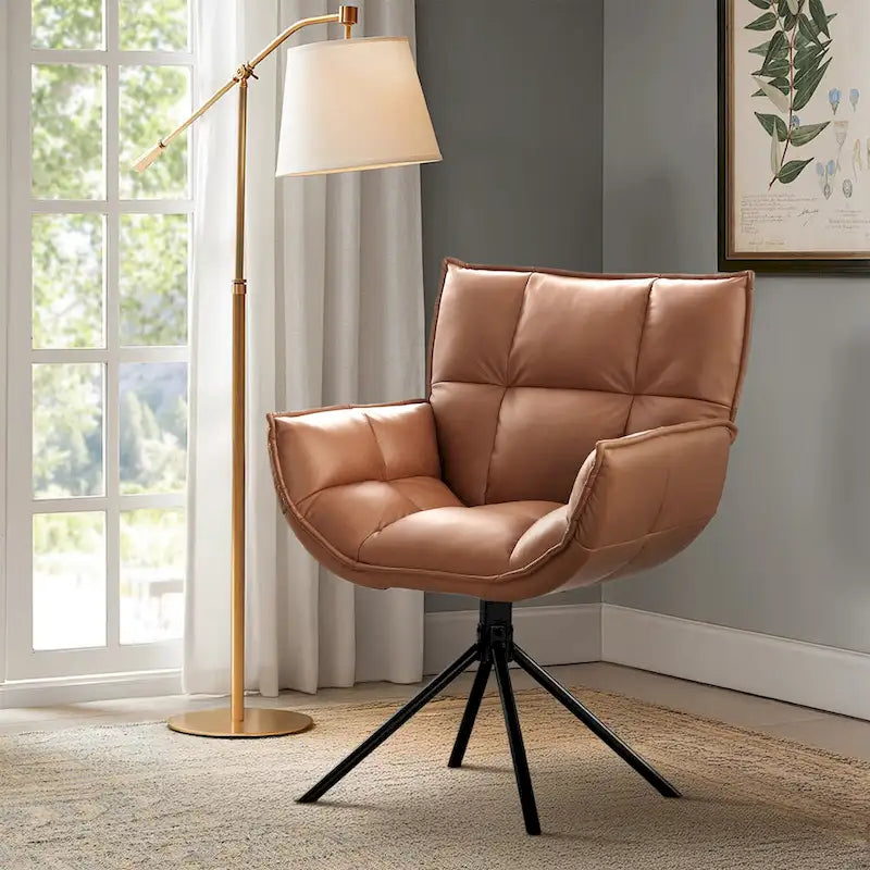 Fauteuil pivotant de bureau en similicuir - Chaise de bureau moderne