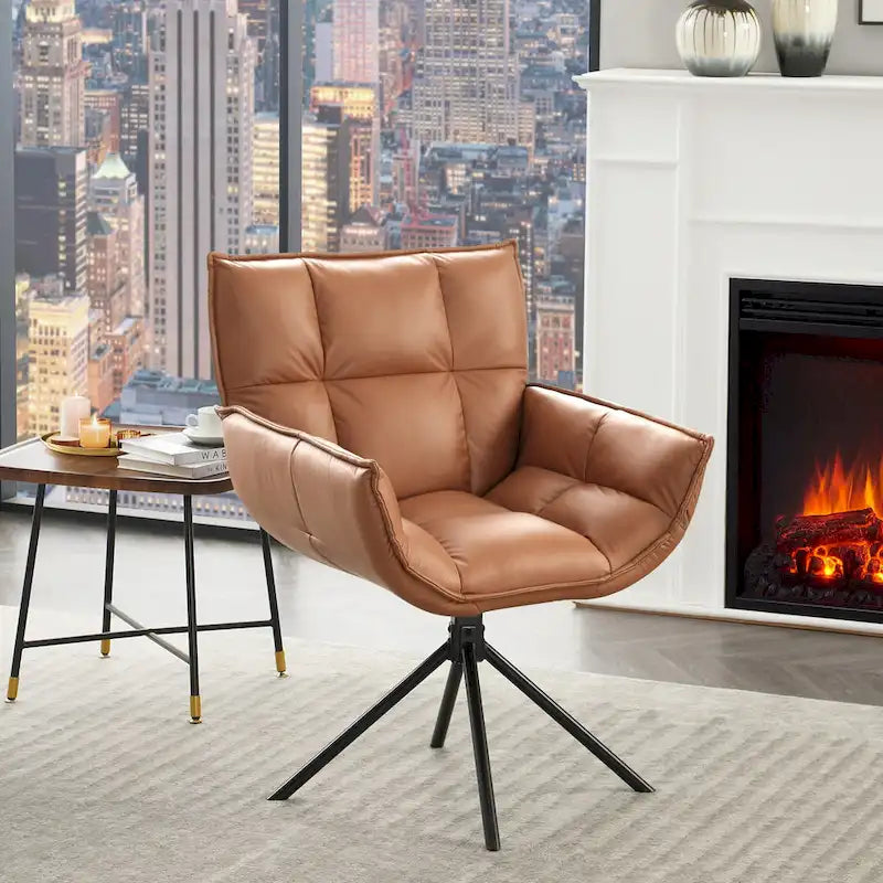 Fauteuil pivotant de bureau en similicuir - Chaise de bureau moderne