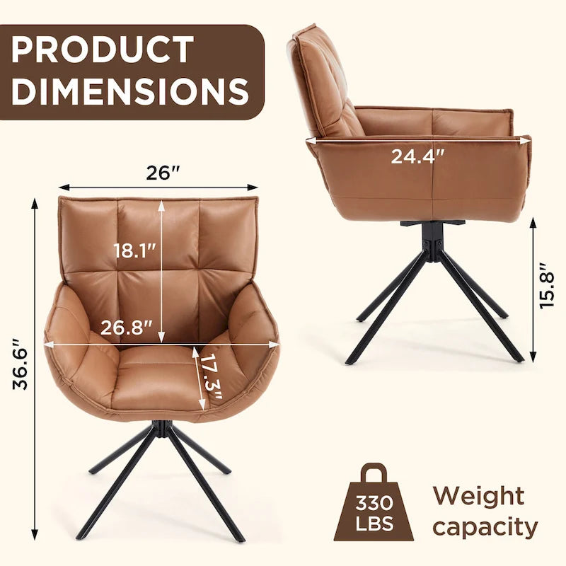 Fauteuil pivotant de bureau en similicuir - Chaise de bureau moderne