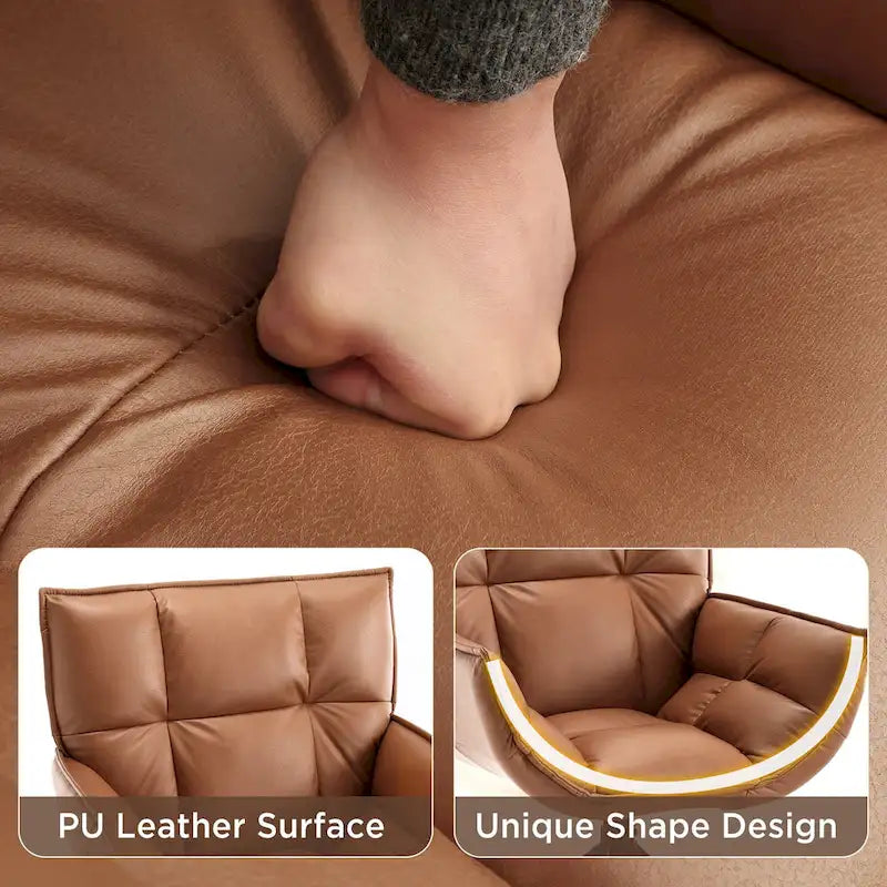Fauteuil pivotant de bureau en similicuir - Chaise de bureau moderne