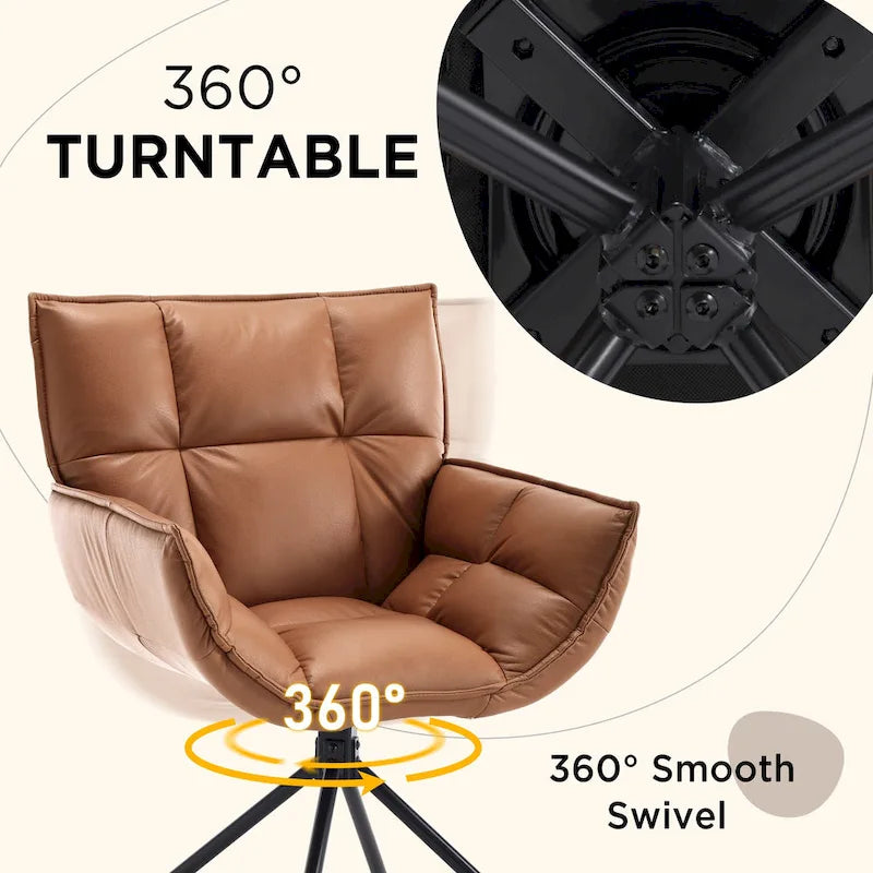 Fauteuil pivotant de bureau en similicuir - Chaise de bureau moderne