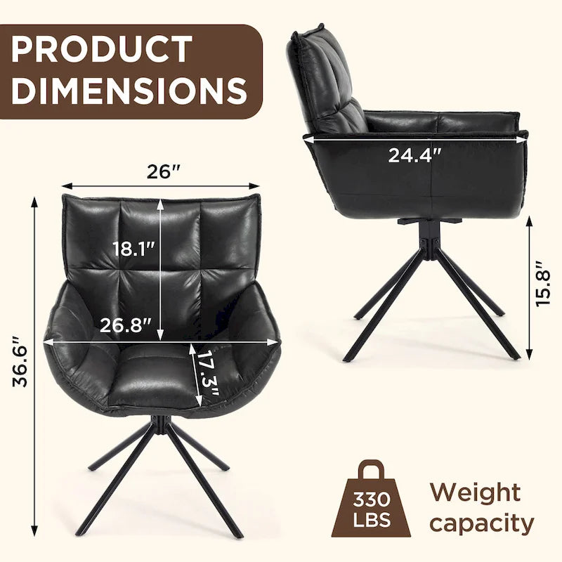 Fauteuil pivotant de bureau en similicuir - Chaise de bureau moderne