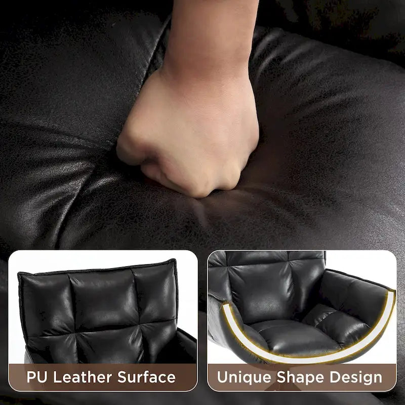 Fauteuil pivotant de bureau en similicuir - Chaise de bureau moderne