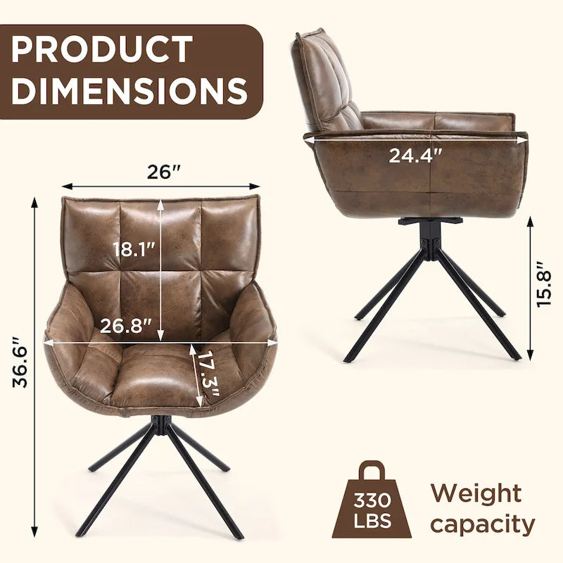 Fauteuil pivotant de bureau en similicuir - Chaise de bureau moderne