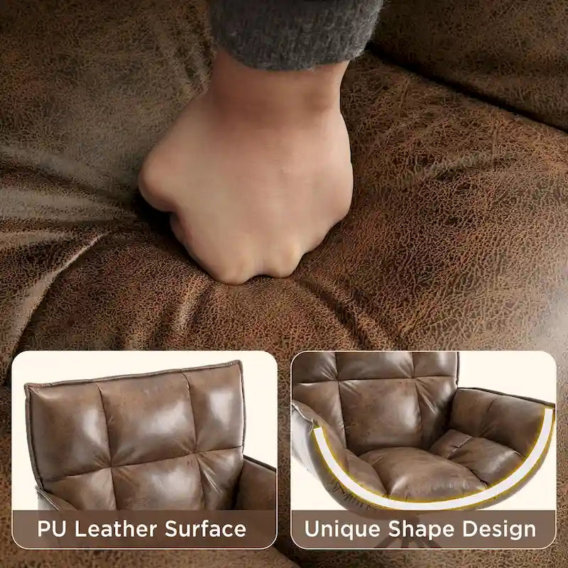 Fauteuil pivotant de bureau en similicuir - Chaise de bureau moderne