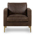 Fauteuil de salon - Cuir véritable pleine fleur italien