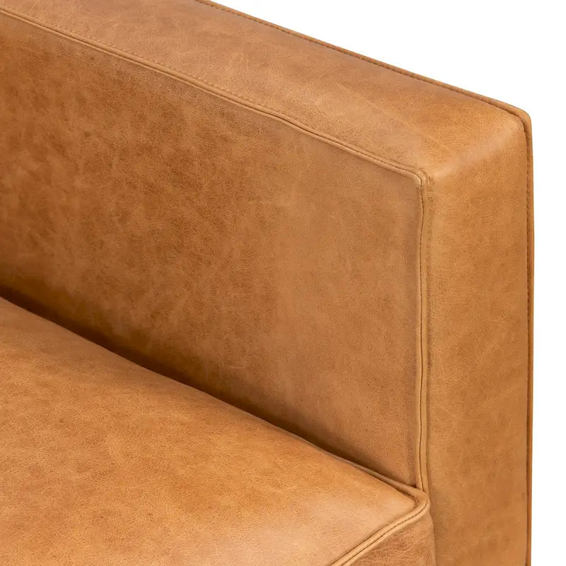 Fauteuil de salon - Cuir véritable pleine fleur italien