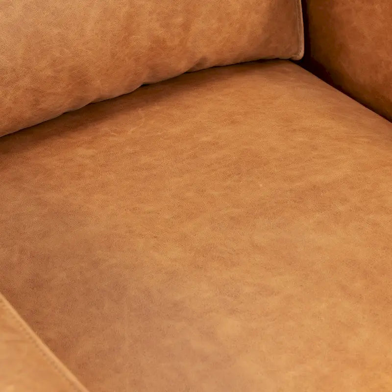 Fauteuil de salon - Cuir véritable pleine fleur italien