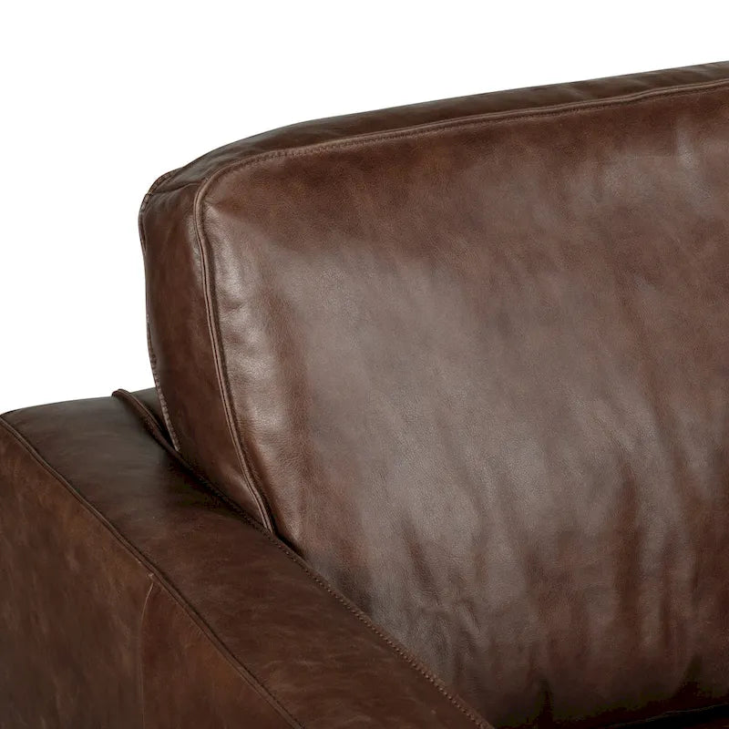 Fauteuil de salon - Cuir véritable pleine fleur italien