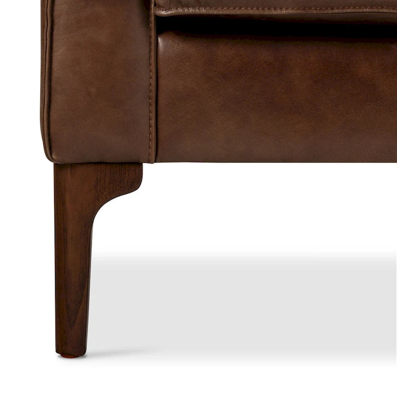 Fauteuil de salon - Cuir véritable pleine fleur italien