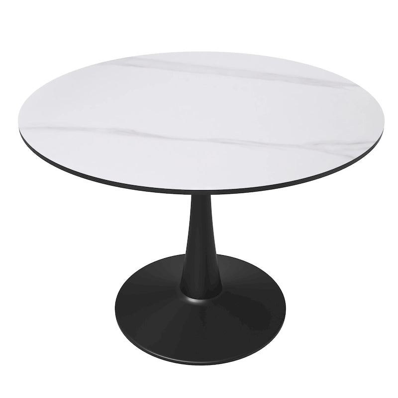 Table à Manger Ronde 40 Plateau en Pierre Frittée
