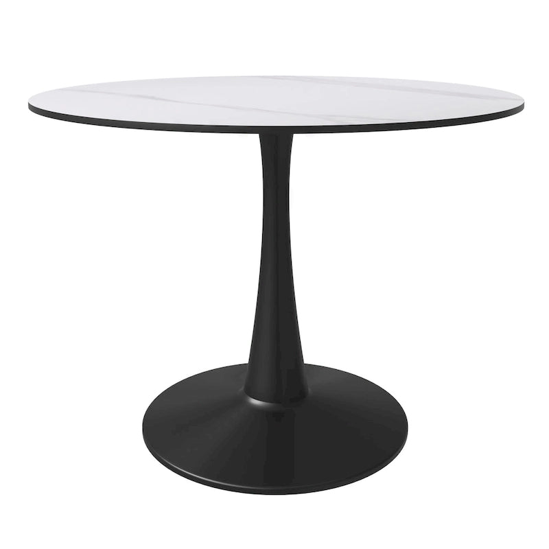 Table à Manger Ronde 40 Plateau en Pierre Frittée