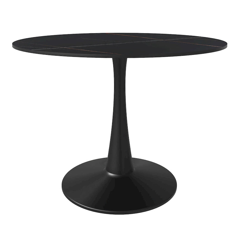 Table à Manger Ronde 40 Plateau en Pierre Frittée