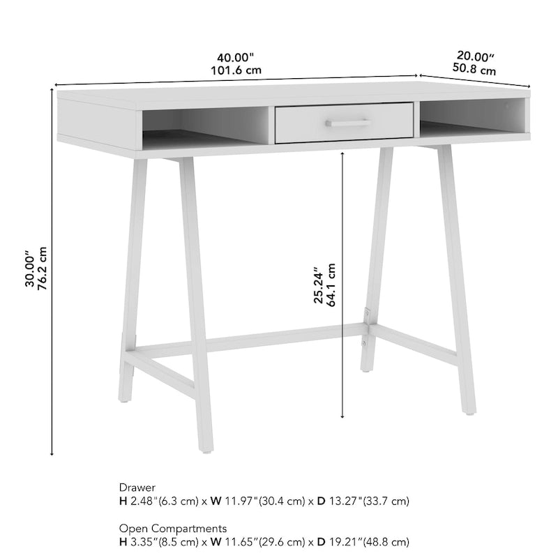 Bureau d'ordinateur 40W avec rangement