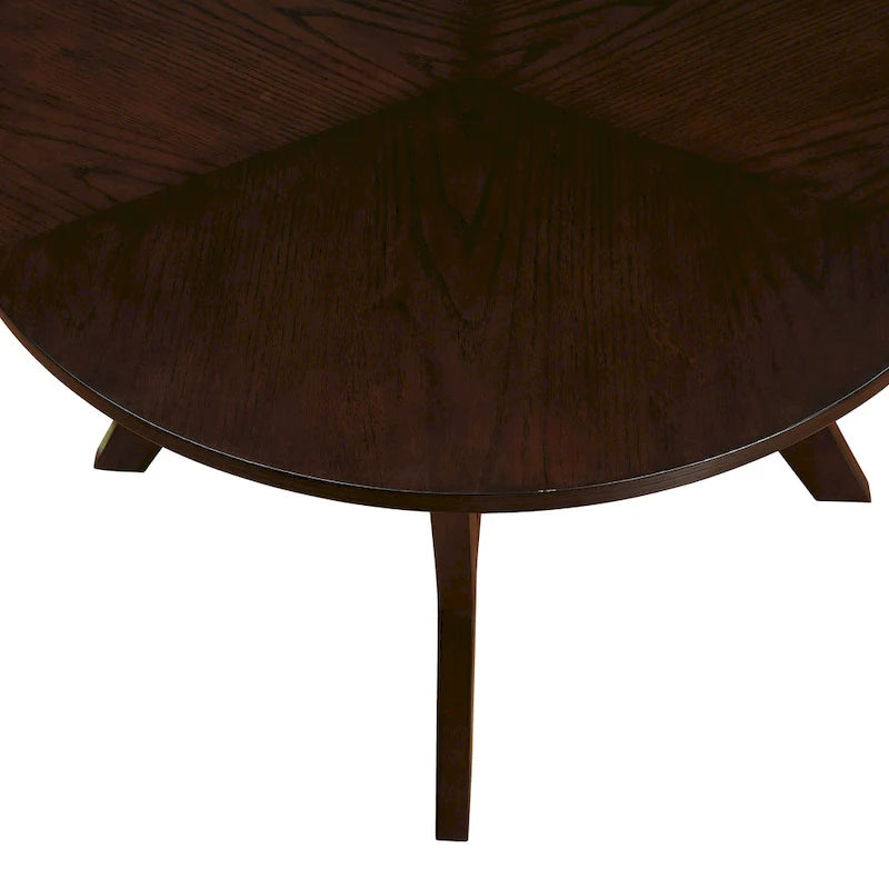 Table basse ronde en bois de 32 pouces