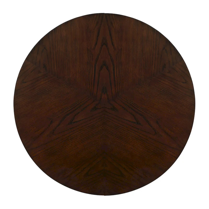 Table basse ronde en bois de 32 pouces