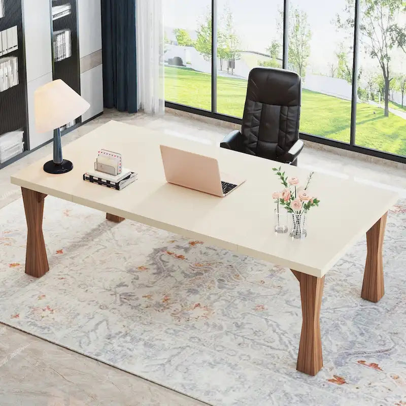Bureau de direction, 180 cm L x 90 cm P Grand bureau, Bureau d'ordinateur moderne