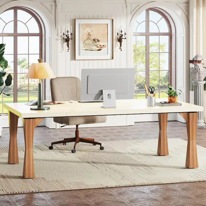 Bureau de direction, 180 cm L x 90 cm P Grand bureau, Bureau d'ordinateur moderne