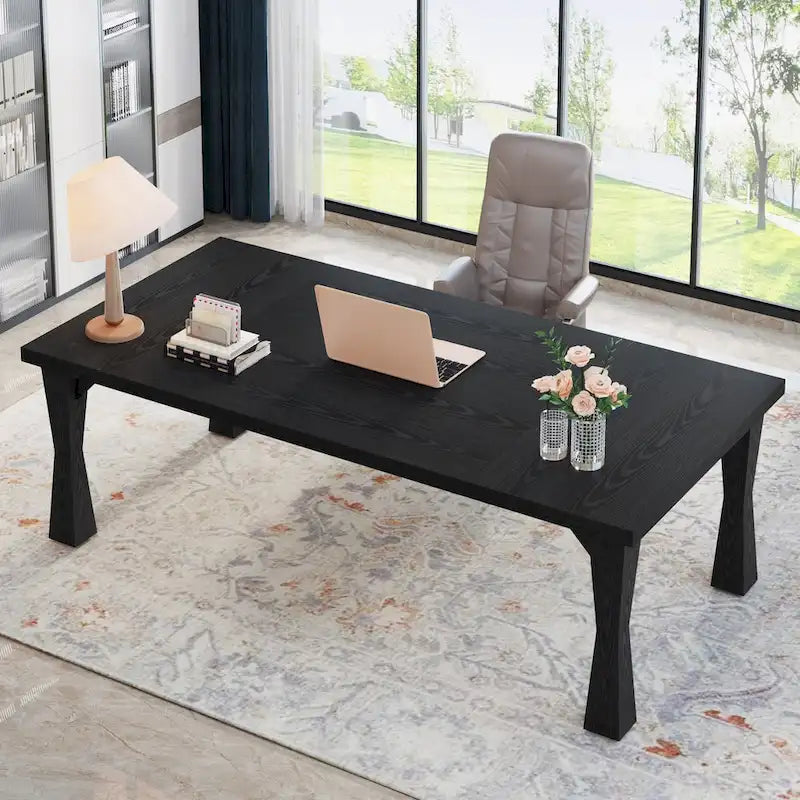 Bureau de direction, 180 cm L x 90 cm P Grand bureau, Bureau d'ordinateur moderne
