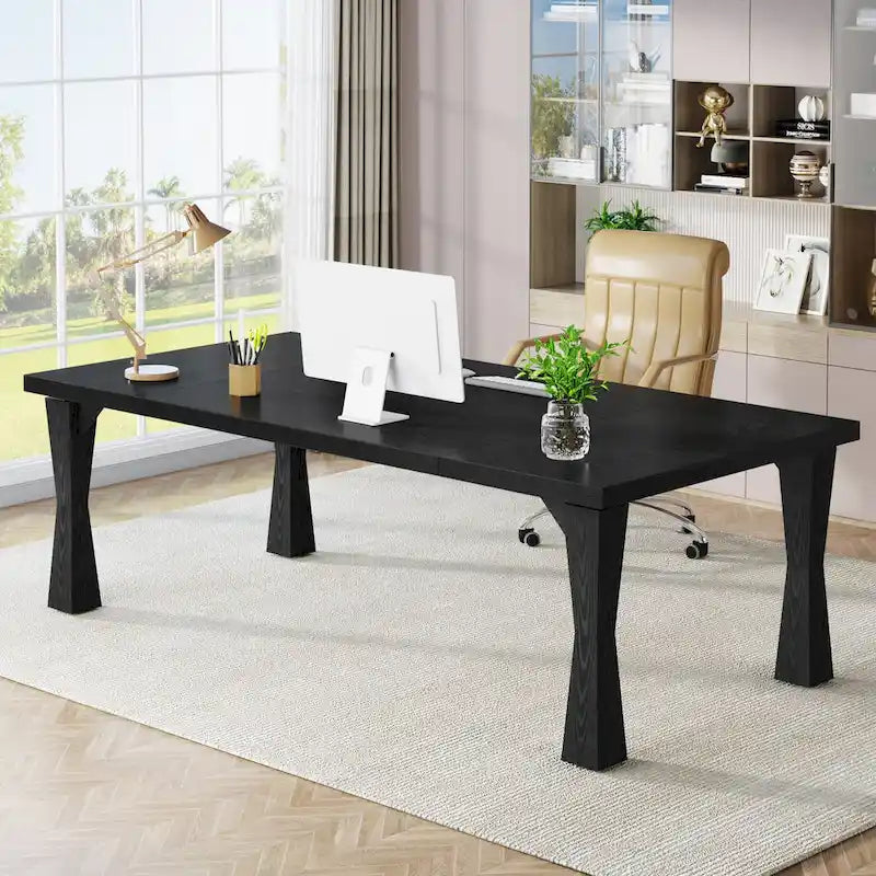 Bureau de direction, 180 cm L x 90 cm P Grand bureau, Bureau d'ordinateur moderne