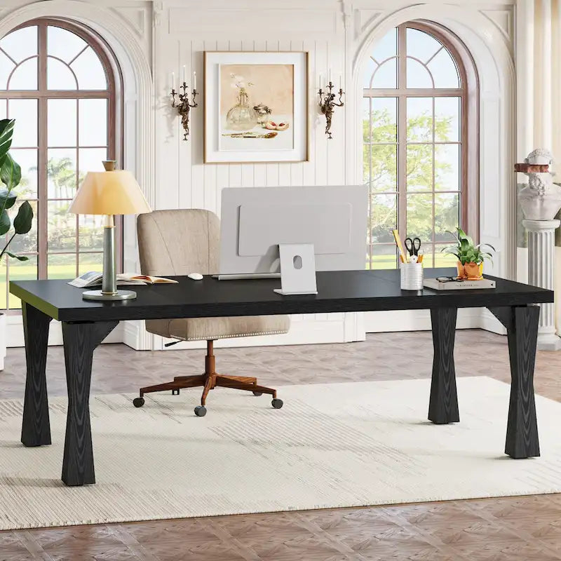 Bureau de direction, 180 cm L x 90 cm P Grand bureau, Bureau d'ordinateur moderne