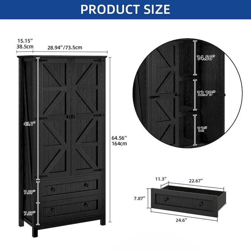 Meuble de rangement pour garde-manger de cuisine de ferme